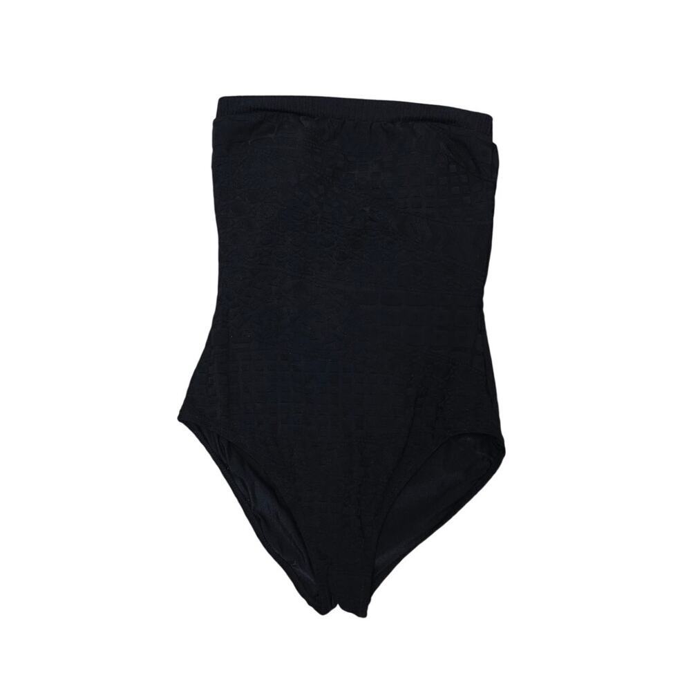 Gottex Strapless One Piece Swimsuit Black Size 10 NWT
